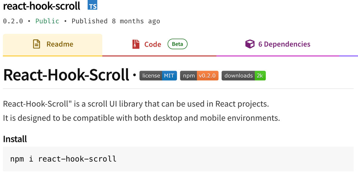 React-Hook-Scroll